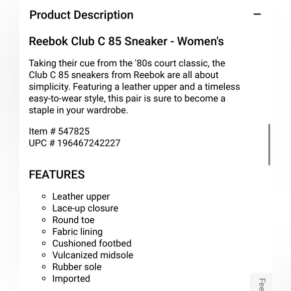 Reebok Club C 85 Women’s sneaker. EUC worn twice. - Picture 8 of 8